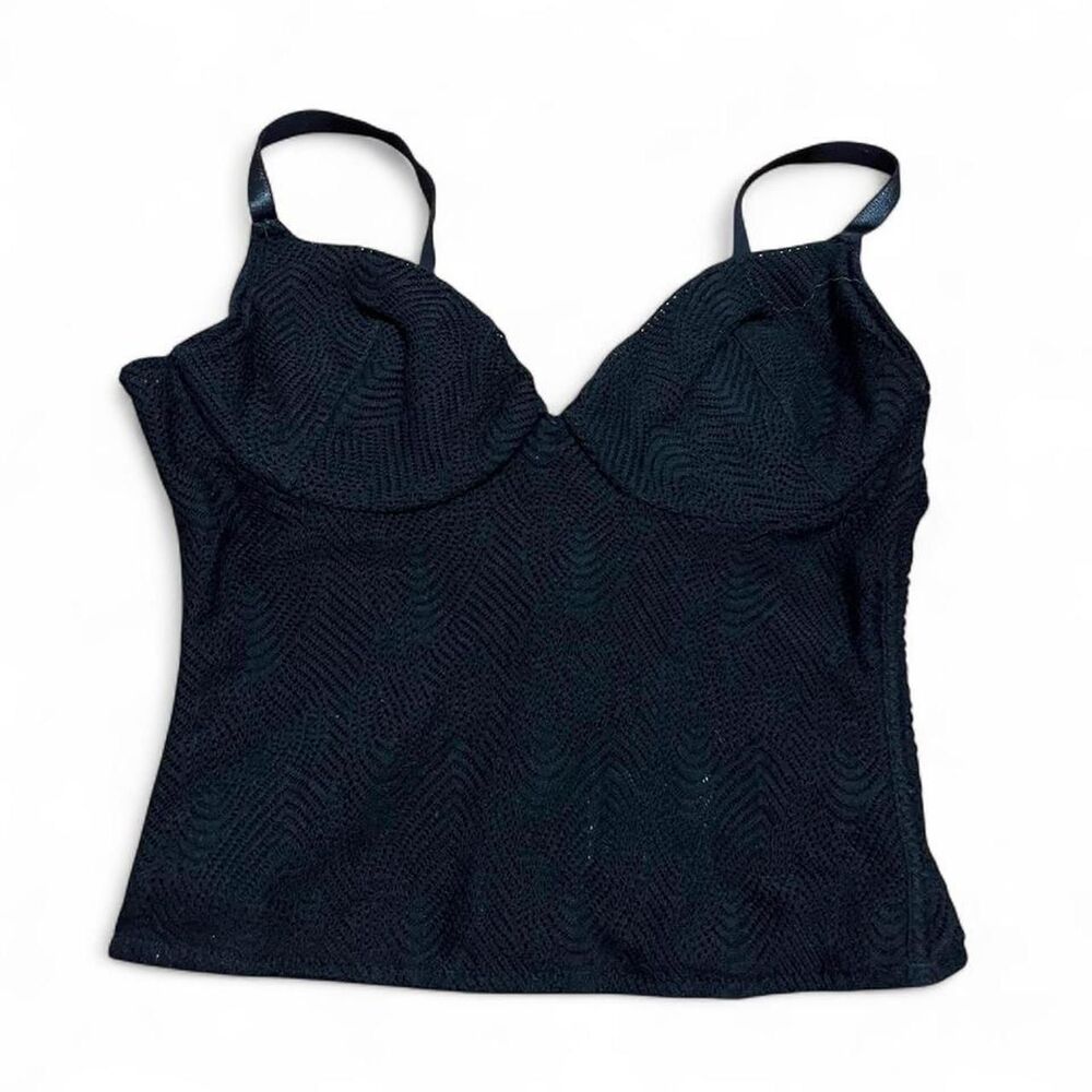 Vintage Mariella Burani Made in Italy Wool Blend Women's Black Corset